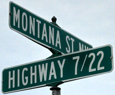 Sign - Montana St NW - Highway 7-22